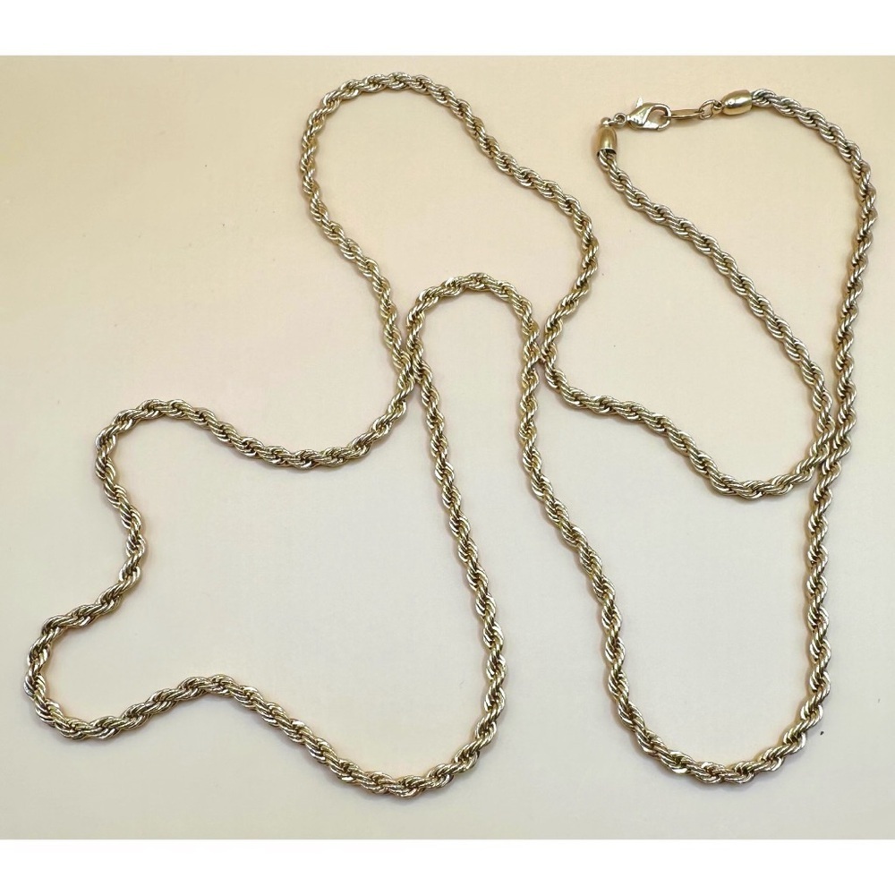 Avon Vintage gold toned rope necklace chain